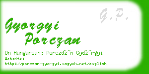 gyorgyi porczan business card